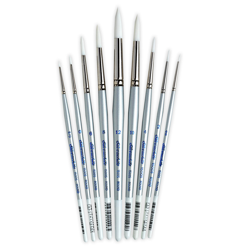 Silverwhite Rounds, 9 Brushes