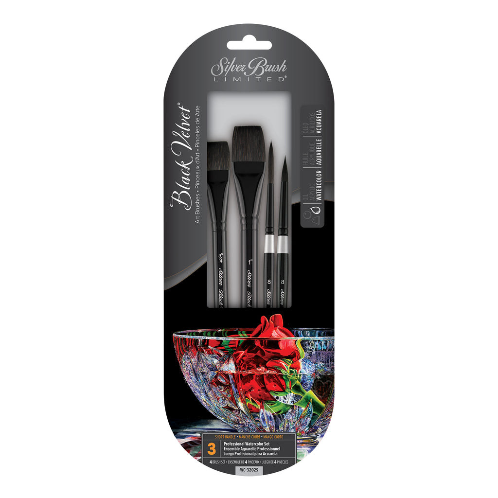 Black Velvet® 4-Piece BEST W/C Brush Set