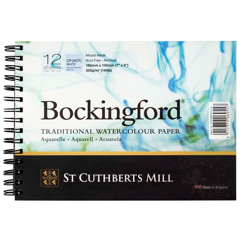 Bockingford Watercolor Spiral 5x7in Cold Pressed 12 Sheets