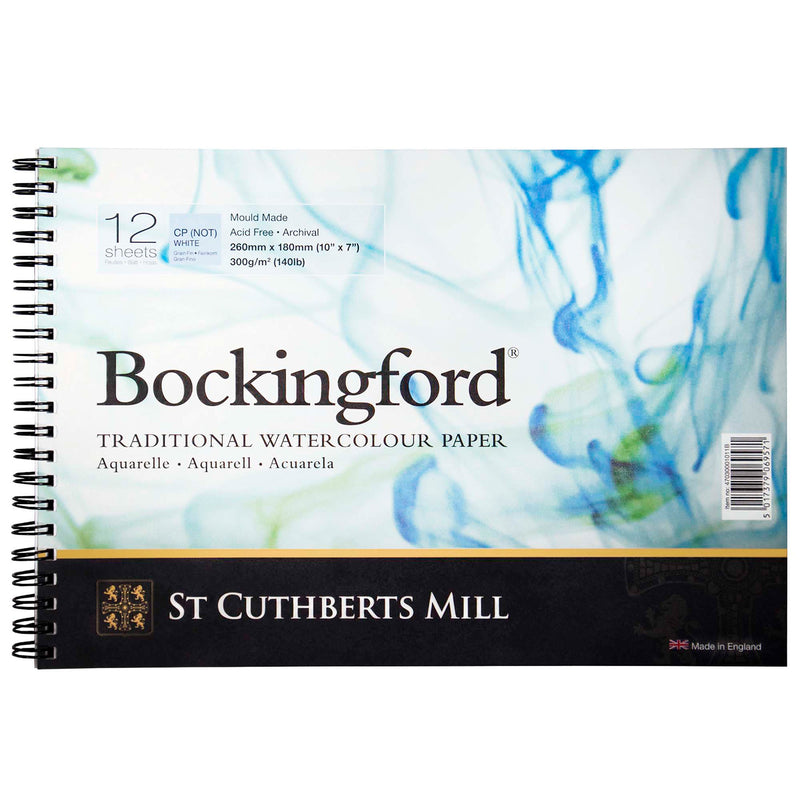 Bockingford Watercolor Spiral 7x10 Cold Pressed 12 Sheets