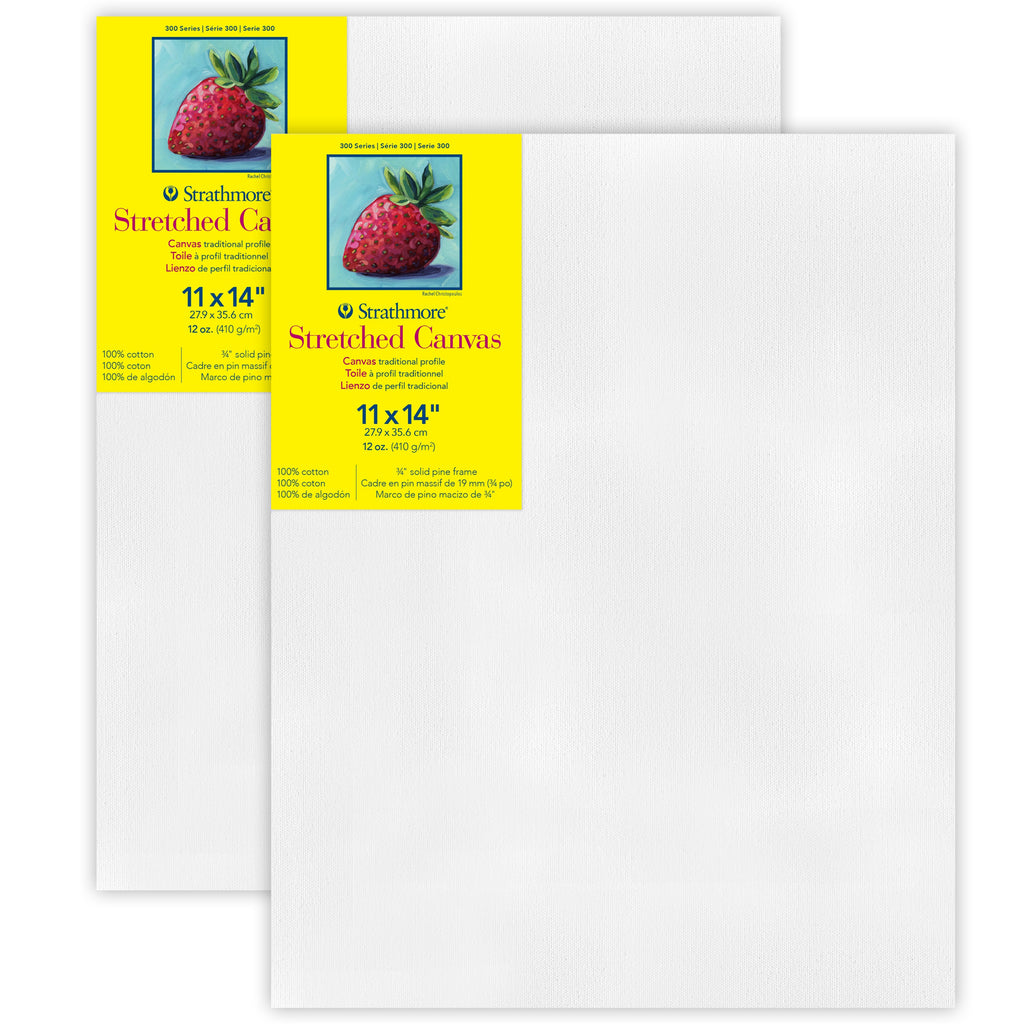 300 Series Traditional Stretched Canvas, 11x14 inch, Pack of 2