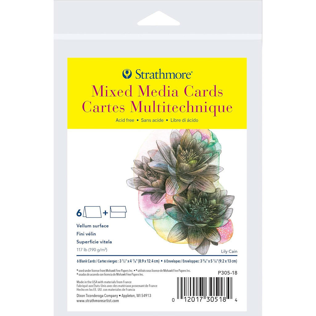 Mixed Media Cards 3.5x4.875 300ser & Envelopes 6pk