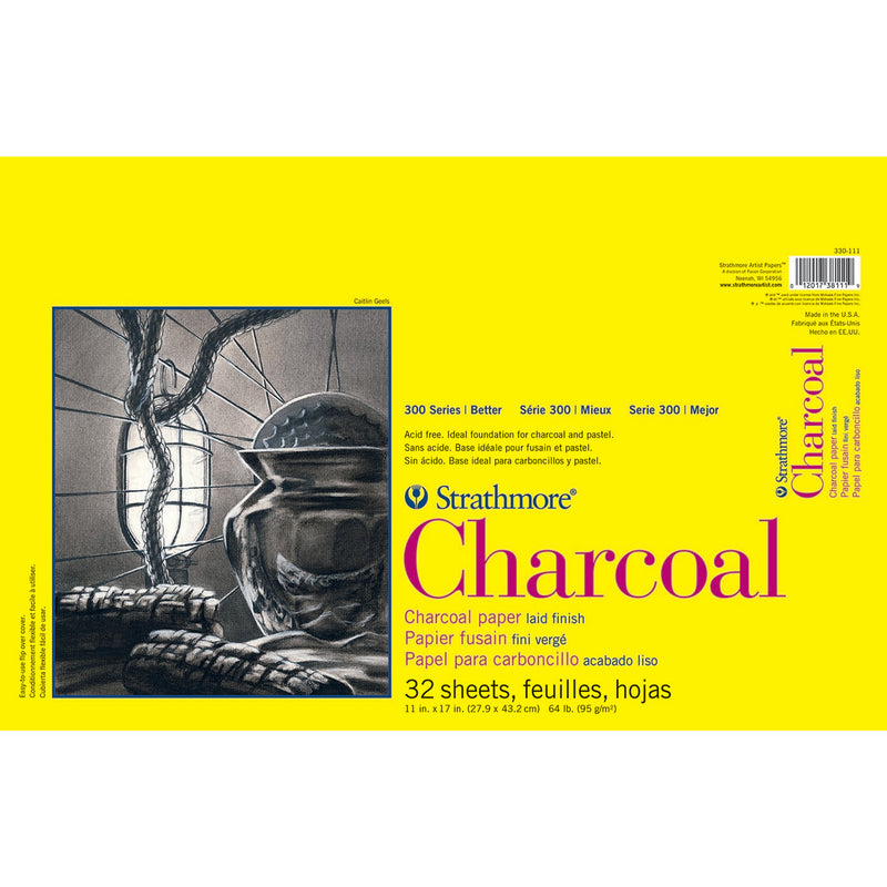 Charcoal Pad Glue Bind 11x17in 300 Series 32 Sheets