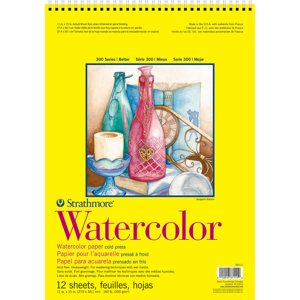 Watercolor Pad 12 Sheet 11x15in Top 300 Series
