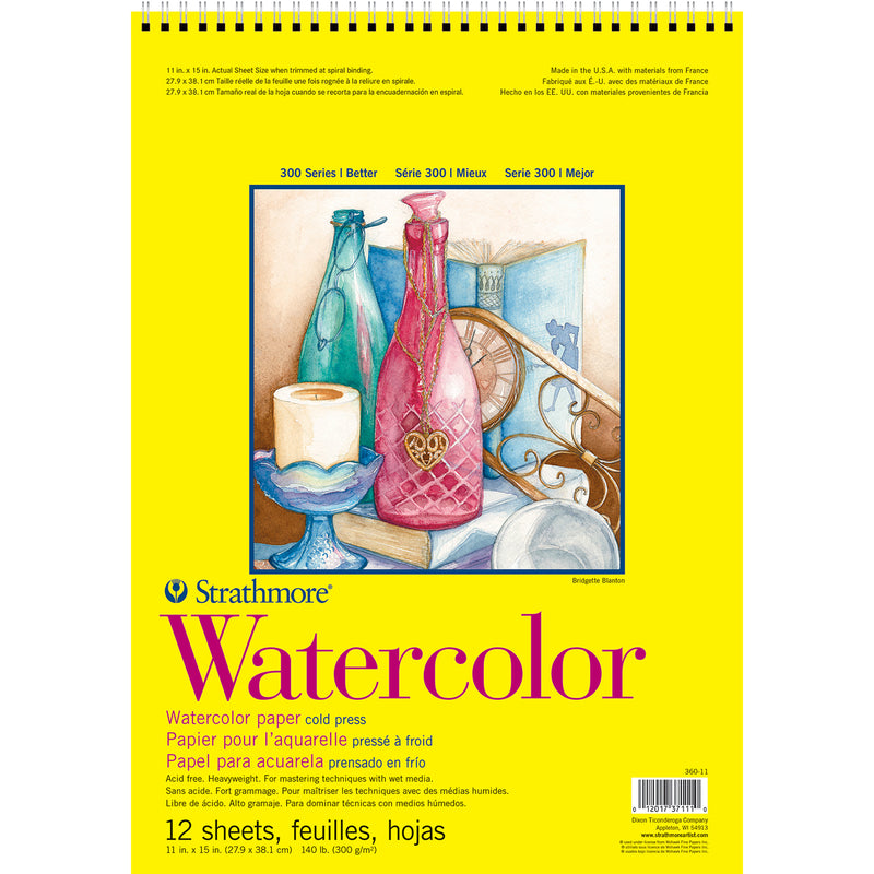 Watercolor Pad 12 Sheet 11x15in Top 300 Series