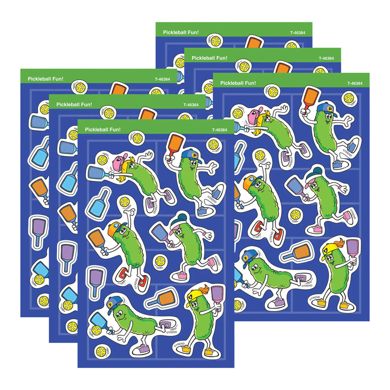 Pickleball Fun! superShapes Stickers - Large, 104 Per Pack, 6 Packs
