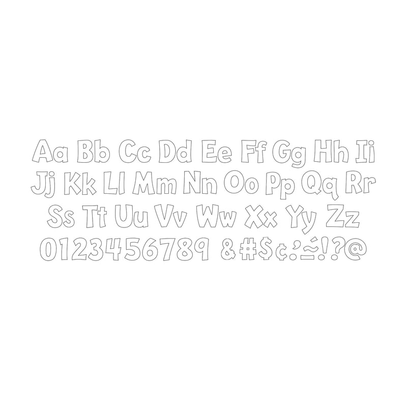 White 4" Playful Combo Ready Letters®, 216 Pieces Per Pack, 2 Packs