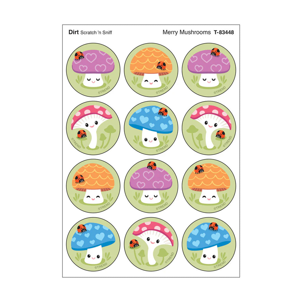 Stinky Stickers Dirt Scent Merry Mushrooms
