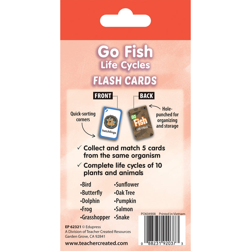 Go Fish: Life Cycles Flash Cards, 6 Packs