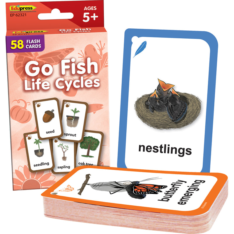 Go Fish: Life Cycles Flash Cards, 6 Packs