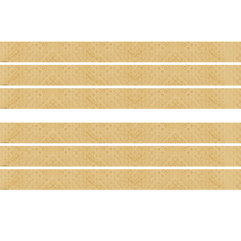 (6 Pk) Golden Textile Border Straight