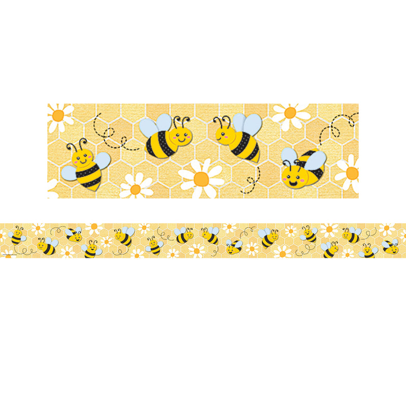 Buzzing Bees Straight Border Trim, 35 Feet Per Pack, 6 Packs