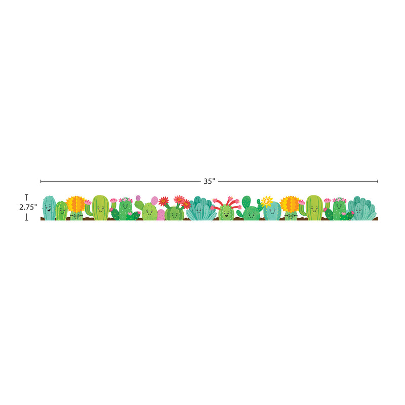 Happy Cactus Crew Die-Cut Border Trim, 35 Feet Per Pack, 6 Packs