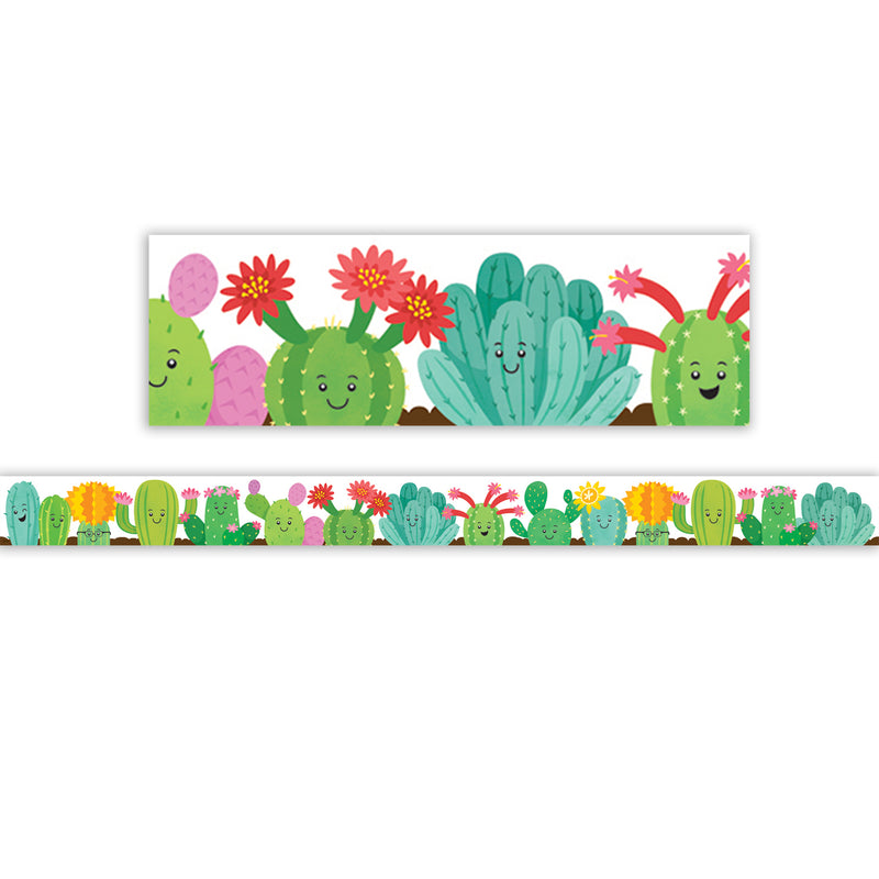 Happy Cactus Crew Die-Cut Border Trim, 35 Feet Per Pack, 6 Packs