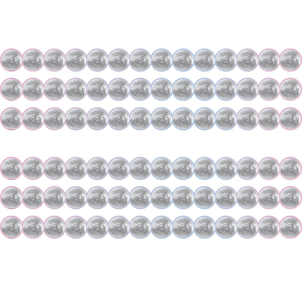 Disco Balls Die-Cut Border Trim, 35 Feet Per Pack, 6 Packs
