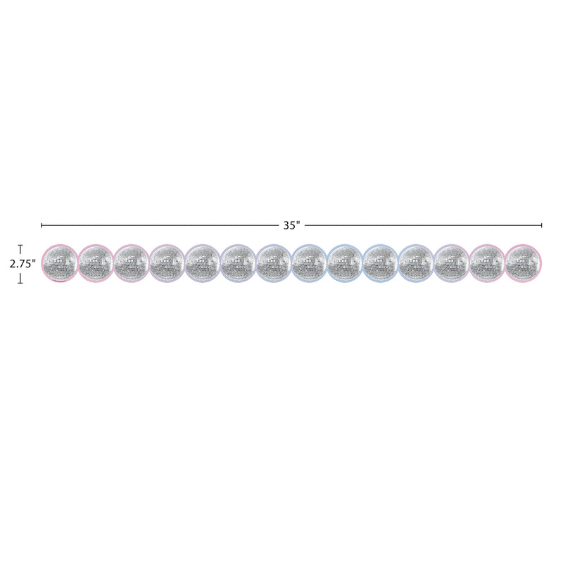 Disco Balls Die-Cut Border Trim, 35 Feet Per Pack, 6 Packs