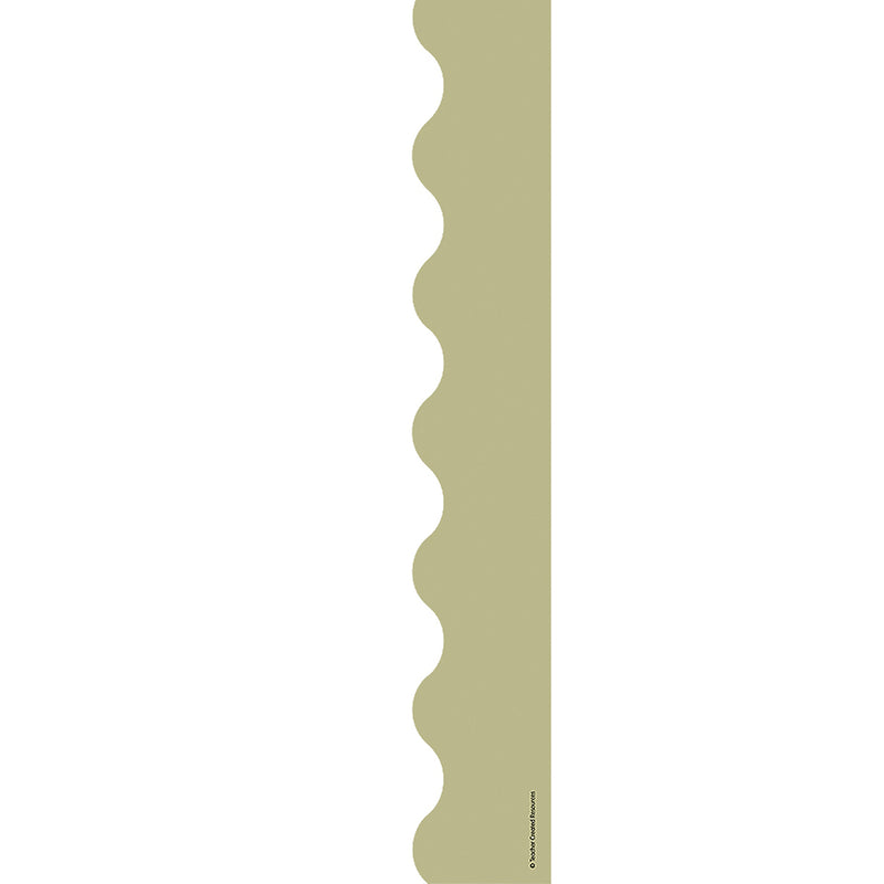 Olive Green Scalloped Border Trim, 35 Feet Per Pack, 6 Packs