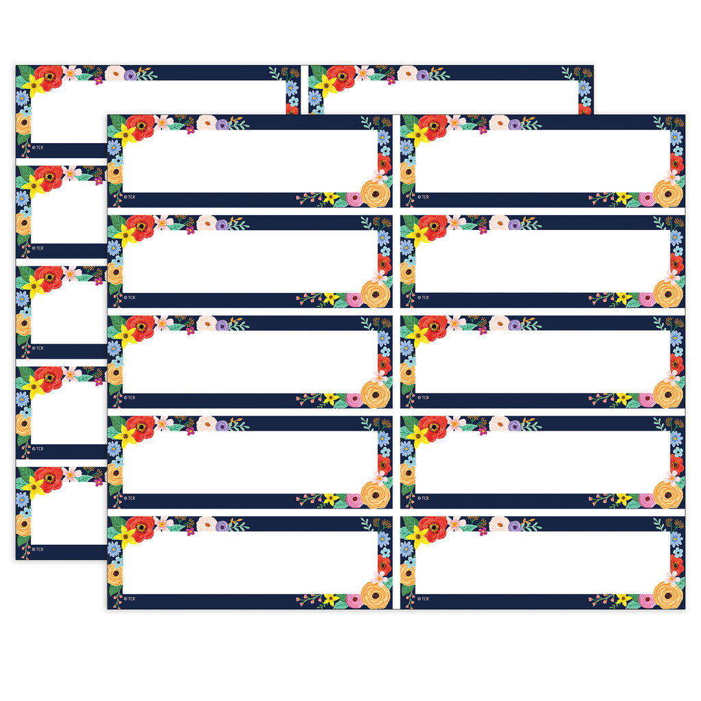 Wildflowers Magnetic Labels Accents, 20 Per Pack, 2 Packs