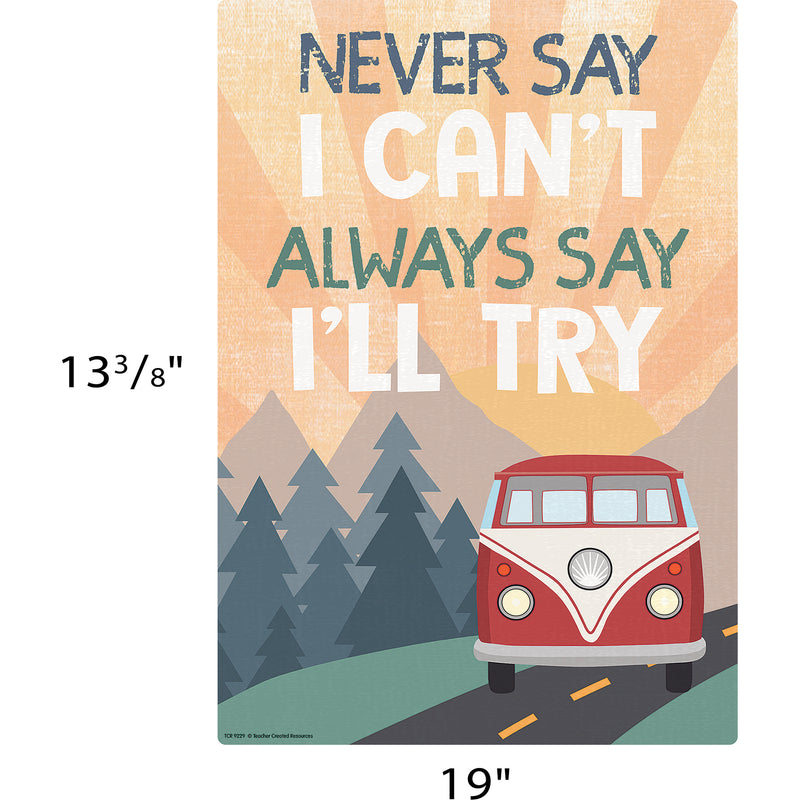 Moving Mountains Road Trip Positive Sayings Small Poster Pack, 11" x 15-3/4", Pack of 12