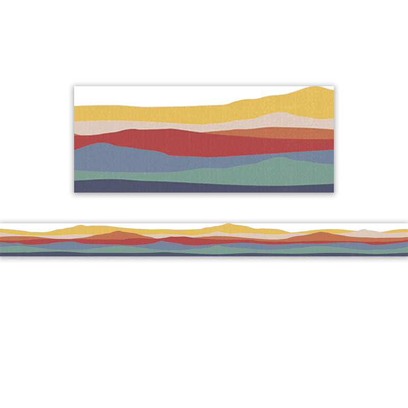 Moving Mountains Road Trip On the Horizon Die-Cut Border Trim, 35 Feet Per Pack, 6 Packs
