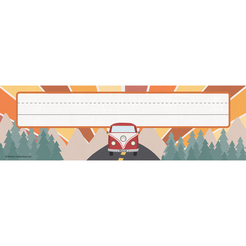 Moving Mountains Road Trip Flat Name Plates, 36 Per Pack, 6 Packs