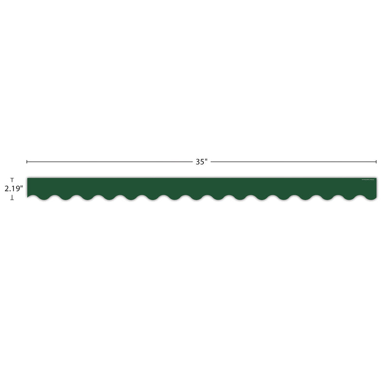 Pine Green Scalloped Border Trim, 35 Feet Per Pack, 6 Packs