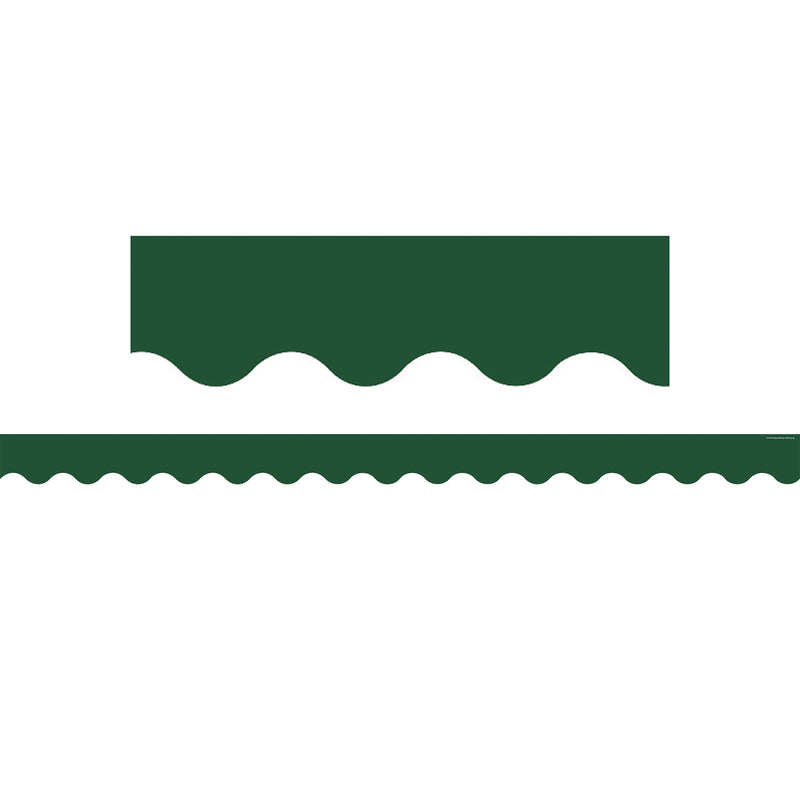 Pine Green Scalloped Border Trim, 35 Feet Per Pack, 6 Packs