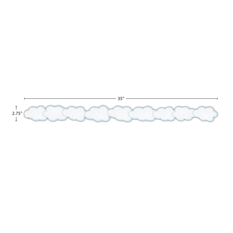 Clouds Die-Cut Border Trim, 35 Feet Per Pack, 6 Packs