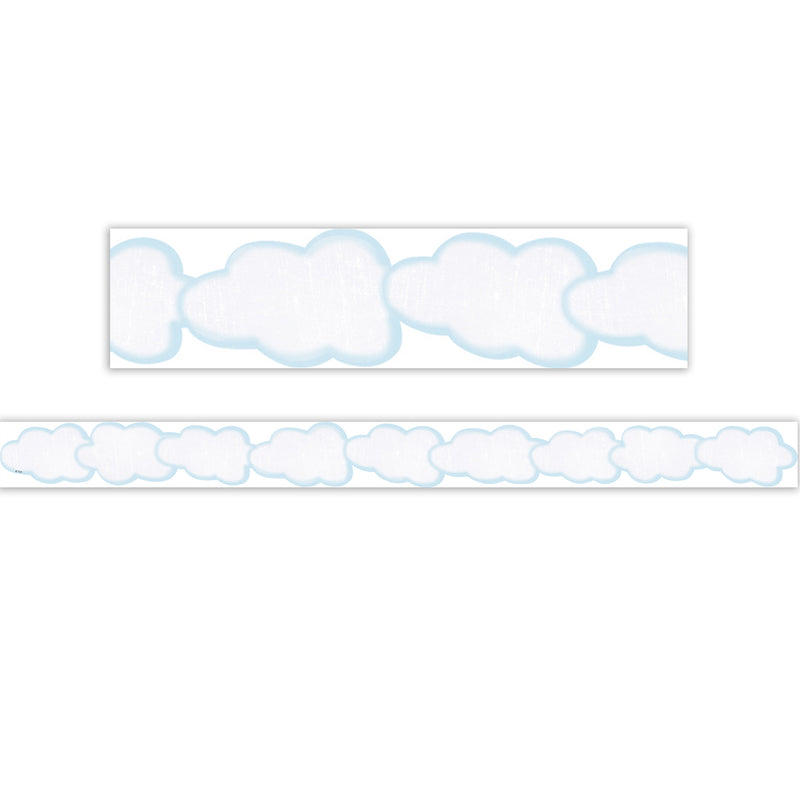 Clouds Die-Cut Border Trim, 35 Feet Per Pack, 6 Packs