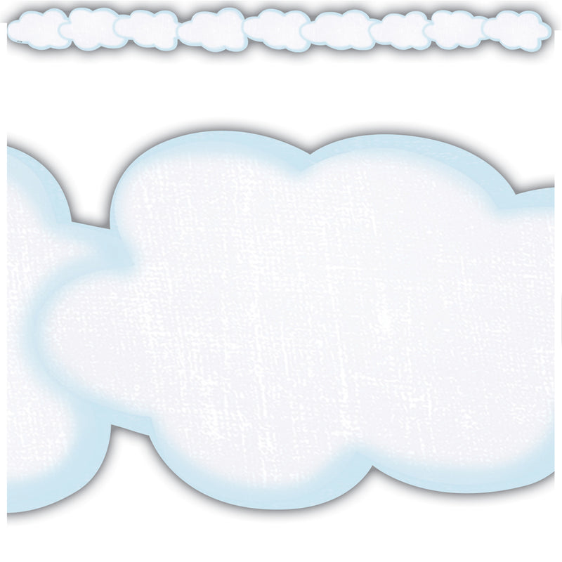 Clouds Die-Cut Border Trim, 35 Feet Per Pack, 6 Packs