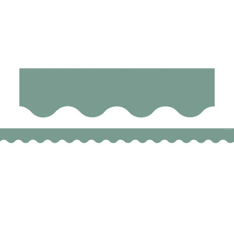 Retreat Green Scalloped Border Trim, 35 Feet Per Pack, 6 Packs