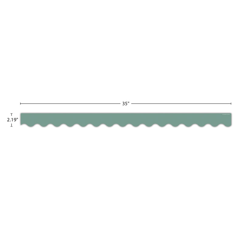 Retreat Green Scalloped Border Trim, 35 Feet Per Pack, 6 Packs
