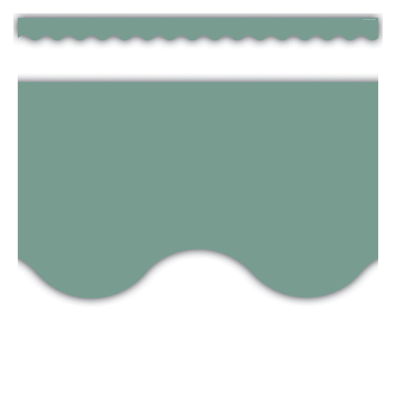 Retreat Green Scalloped Border Trim, 35 Feet Per Pack, 6 Packs