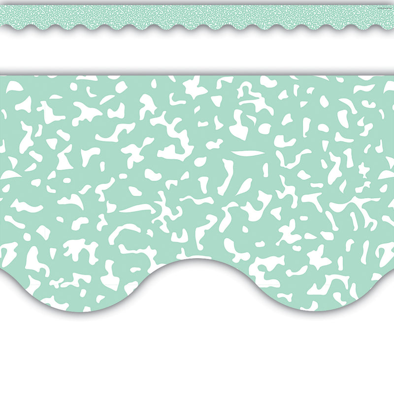 Composition Green Scalloped Border Trim, 35 Feet Per Pack, 6 Packs