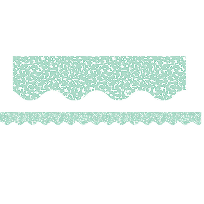 Composition Green Scalloped Border Trim, 35 Feet Per Pack, 6 Packs