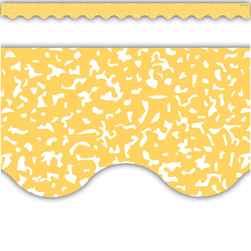 Composition Yellow Scalloped Border Trim, 35 Feet Per Pack, 6 Packs