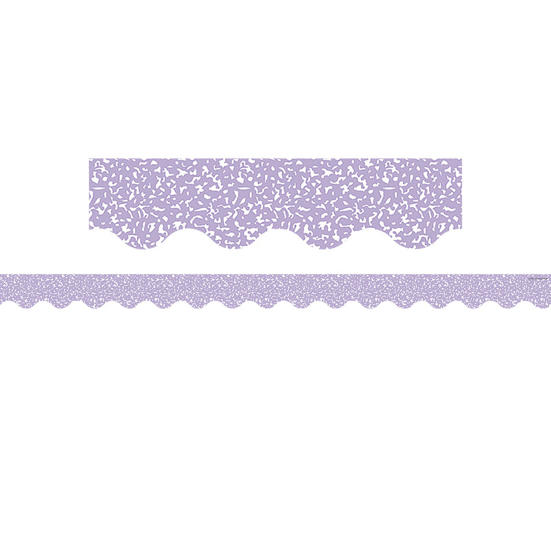 Composition Purple Scalloped Border Trim, 35 Feet Per Pack, 6 Packs