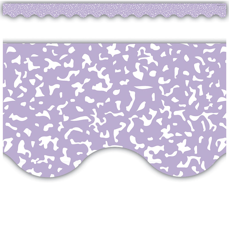 Composition Purple Scalloped Border Trim, 35 Feet Per Pack, 6 Packs