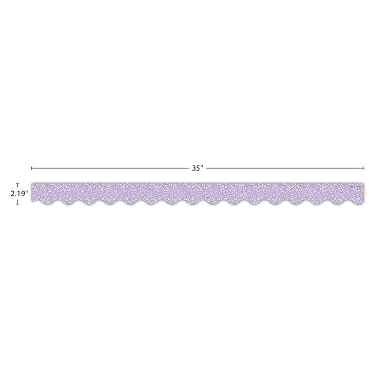 Composition Purple Scalloped Border Trim, 35 Feet Per Pack, 6 Packs