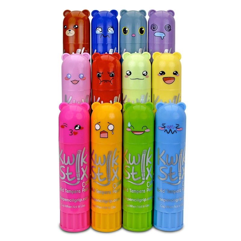 Cuties Solid Tempera Paint, Pack of 12