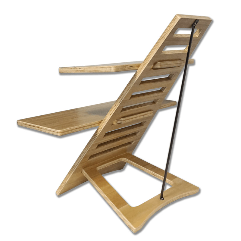 Acacia Wood Laptop Standing Desk with Two Levels