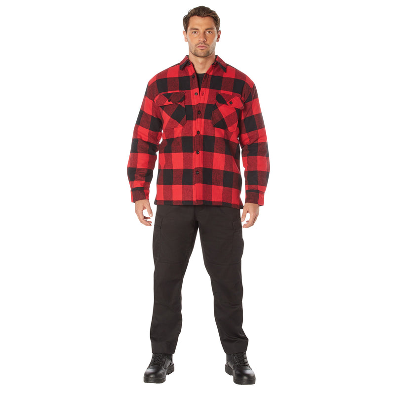 Rothco Buffalo Plaid Quilted Lined Jacket - Red