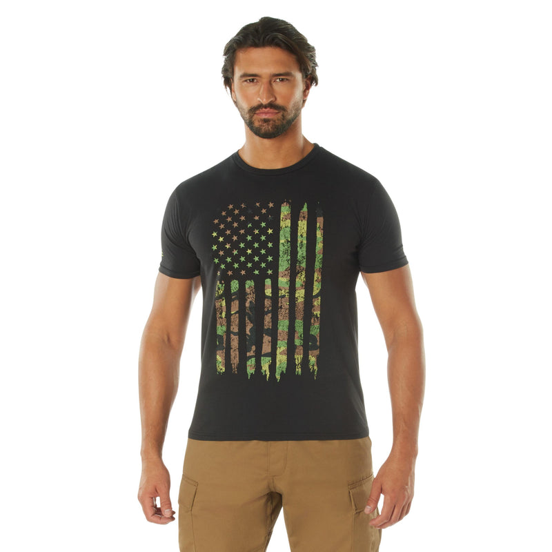 Rothco Camo US Flag Athletic Fit T-Shirt