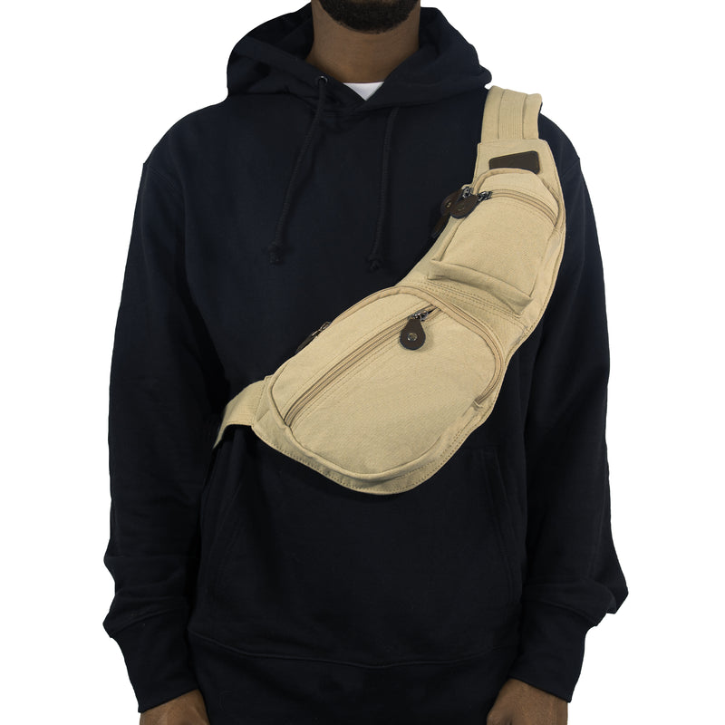 Rothco Crossbody Canvas Sling Bag - Vintage Olive Drab