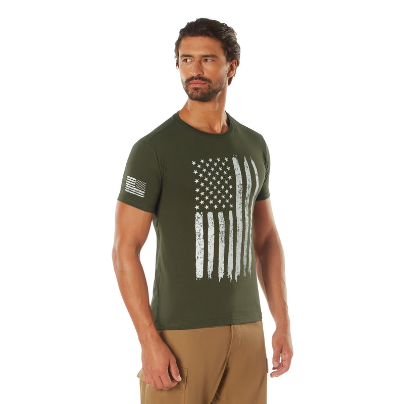 Rothco Camo US Flag Athletic Fit T-Shirt
