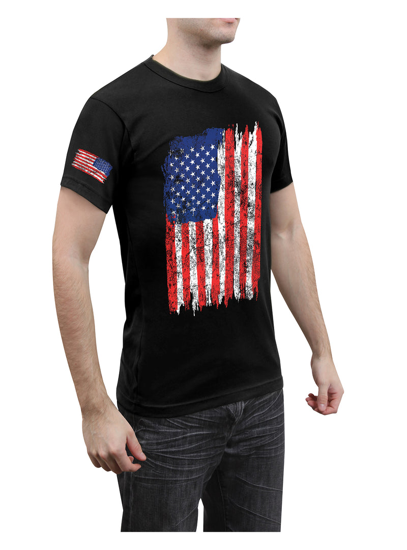 Rothco Camo US Flag Athletic Fit T-Shirt