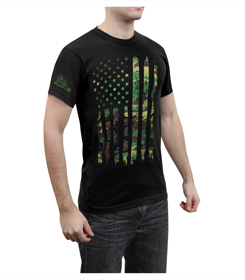 Rothco Camo US Flag Athletic Fit T-Shirt