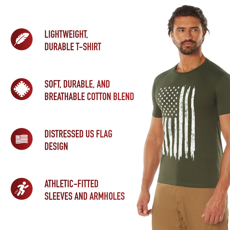 Rothco Camo US Flag Athletic Fit T-Shirt