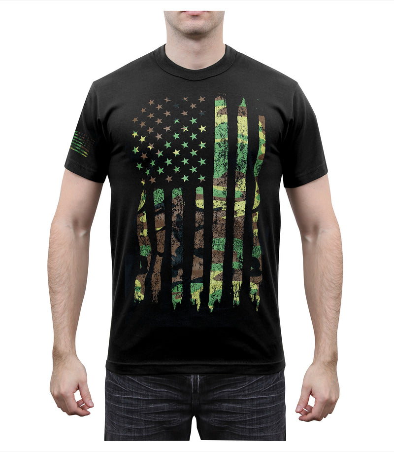 Rothco Camo US Flag Athletic Fit T-Shirt