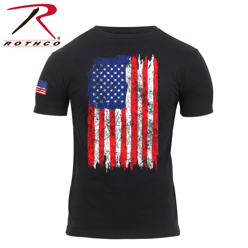 Rothco Camo US Flag Athletic Fit T-Shirt